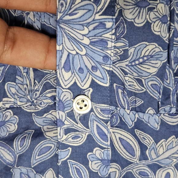 Talbots Sz 12 Cotton Voile Flowy Tiered dress Buoyant Blossoms Maxi Belt Dress - Picture 13 of 15